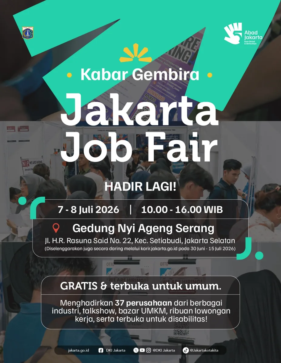 Job Fair Provinsi Sulawesi Barat 2026 (Suku Dinas TKTE Wilayah Provinsi Sulawesi Barat Barat) : 7-8 Juli 2026